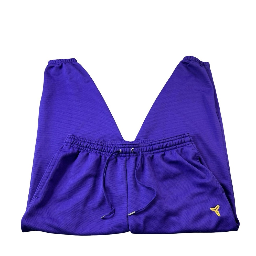 Nike Thermafit Purple Yellow Mamba Kobe Lakers Mens Sweatpants HJ8113-547 L